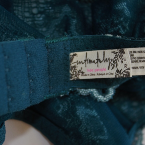 Free People Lace Underwire Blue Halter Bralette - Picture 4 of 5